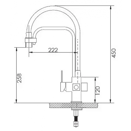 Кухонный смеситель Fabiano FKMS 3115 Inox A-49